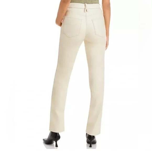 Good American Better Than Leather Good Icon Bone001 High Rise Women’s Jeans $175 - Picture 3 of 7